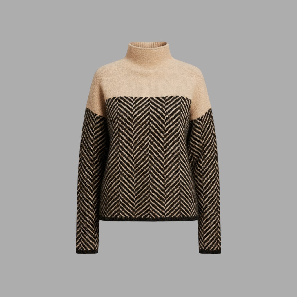 Sarah | Herringbone Knitted Sweater