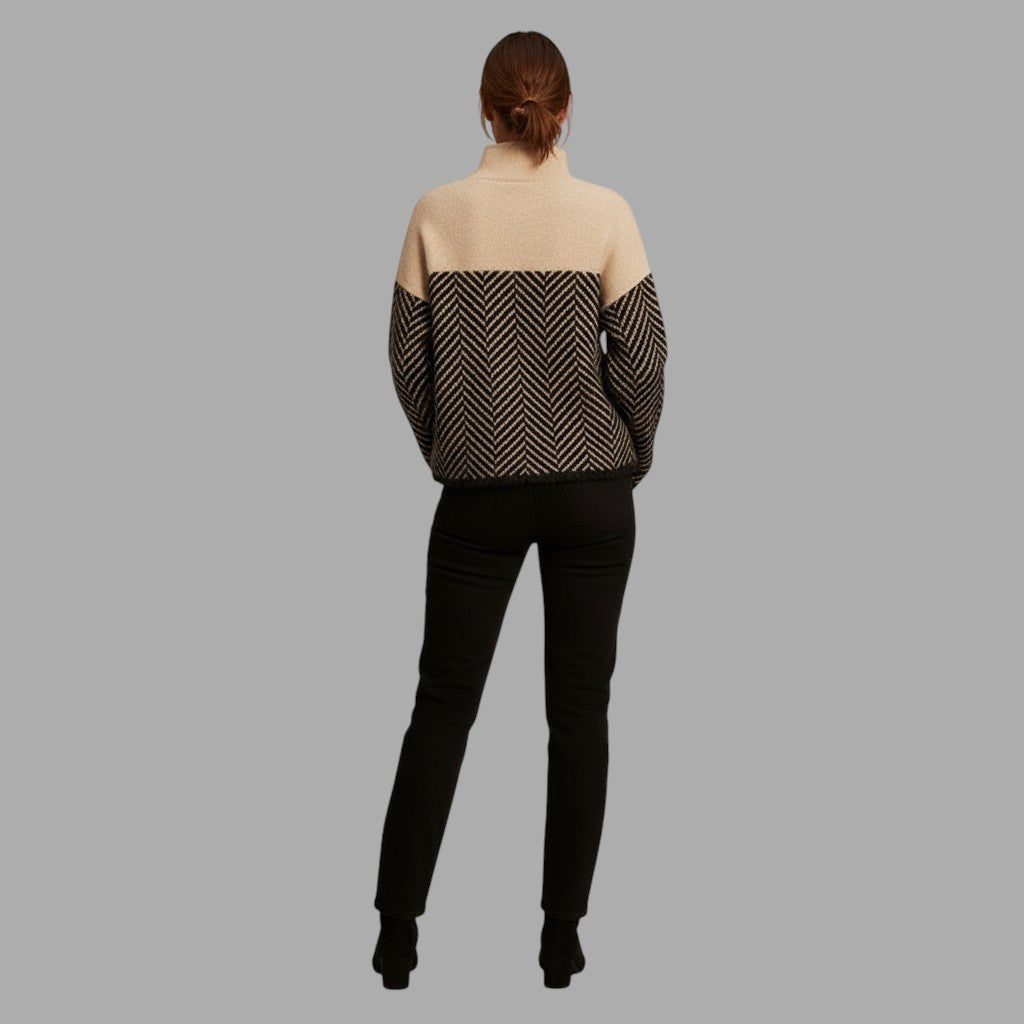 Sarah | Herringbone Knitted Sweater
