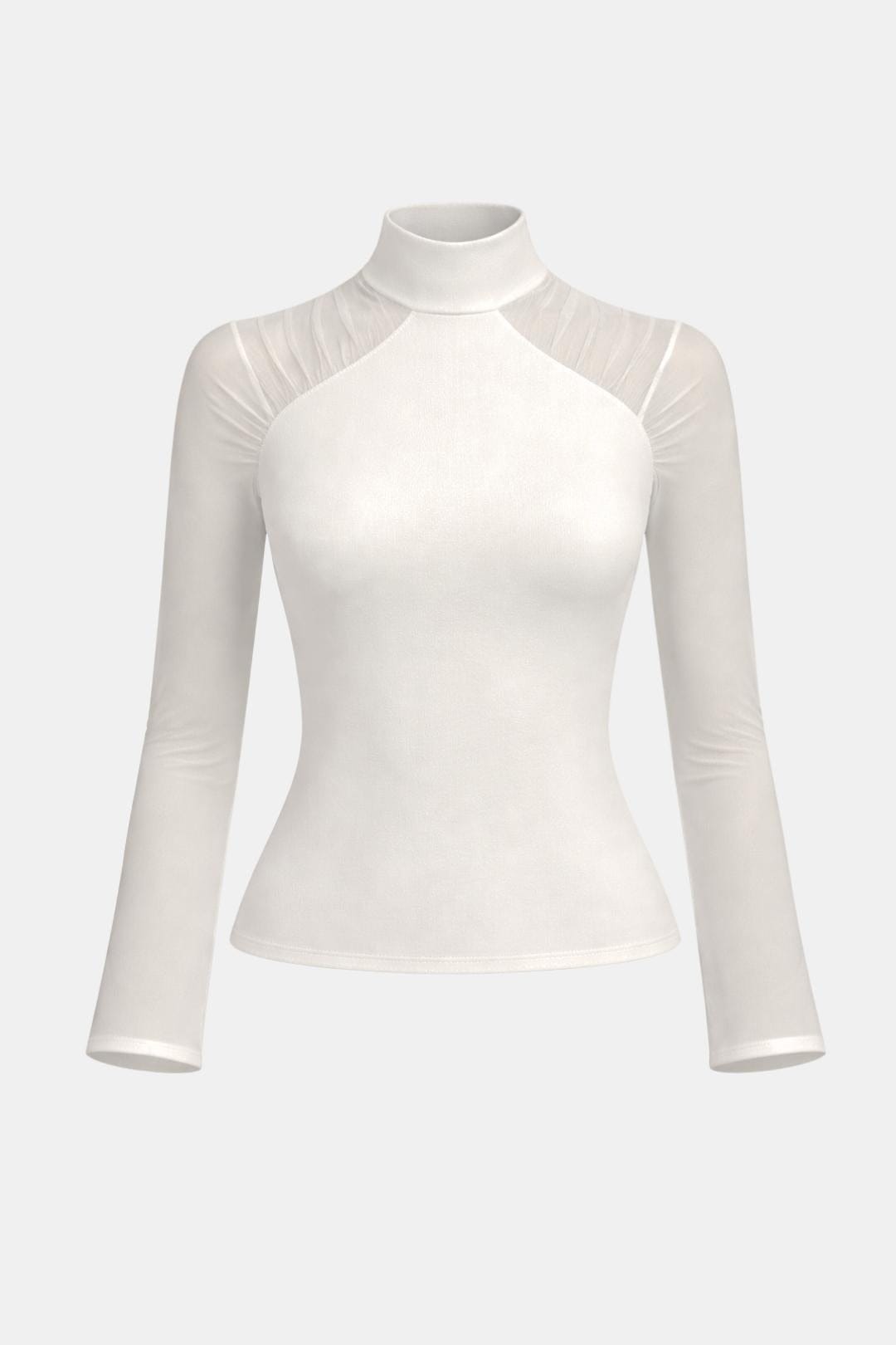 Caliana – Sheer Sleeve Fitted Blouse