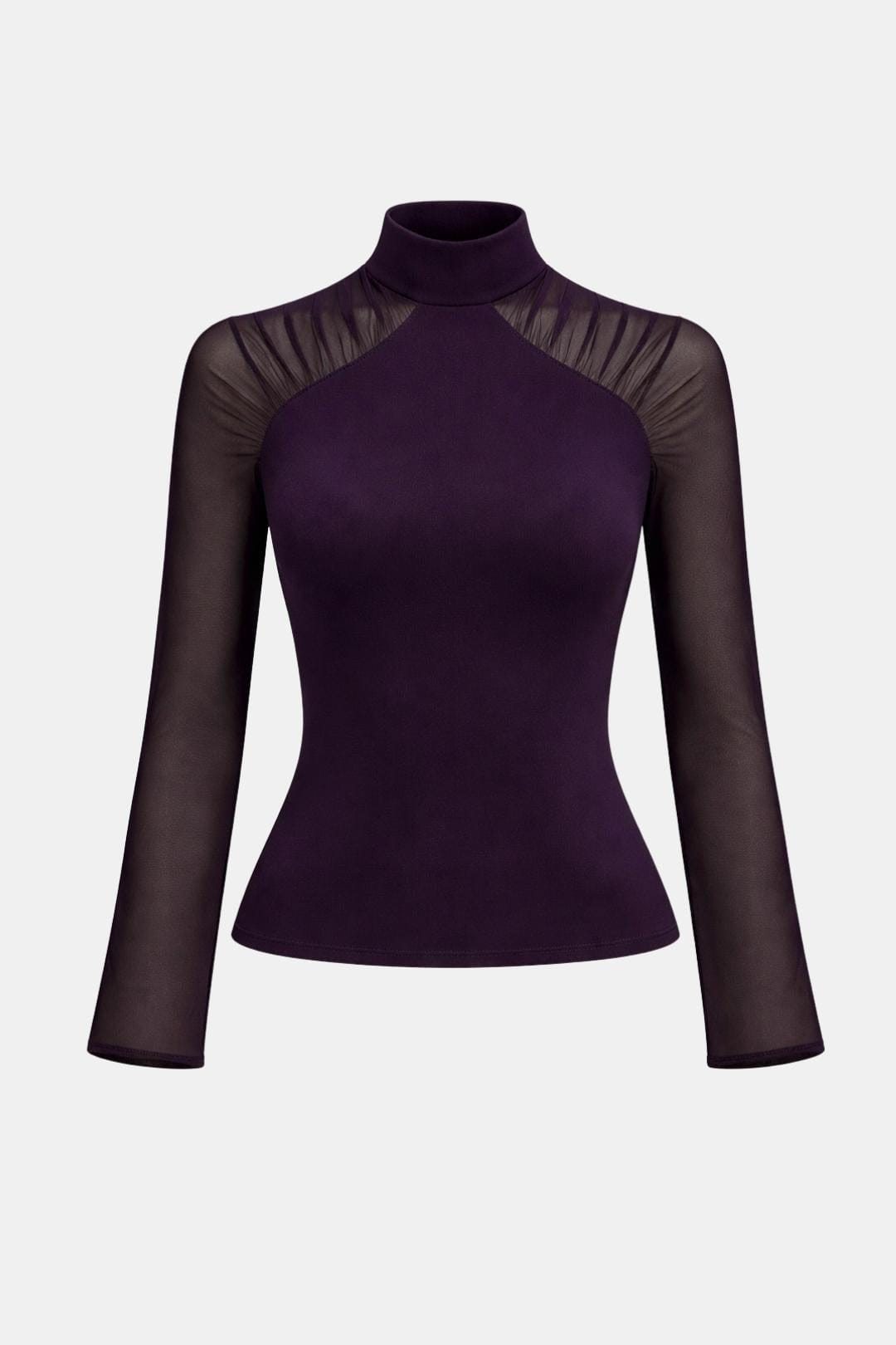 Caliana – Sheer Sleeve Fitted Blouse