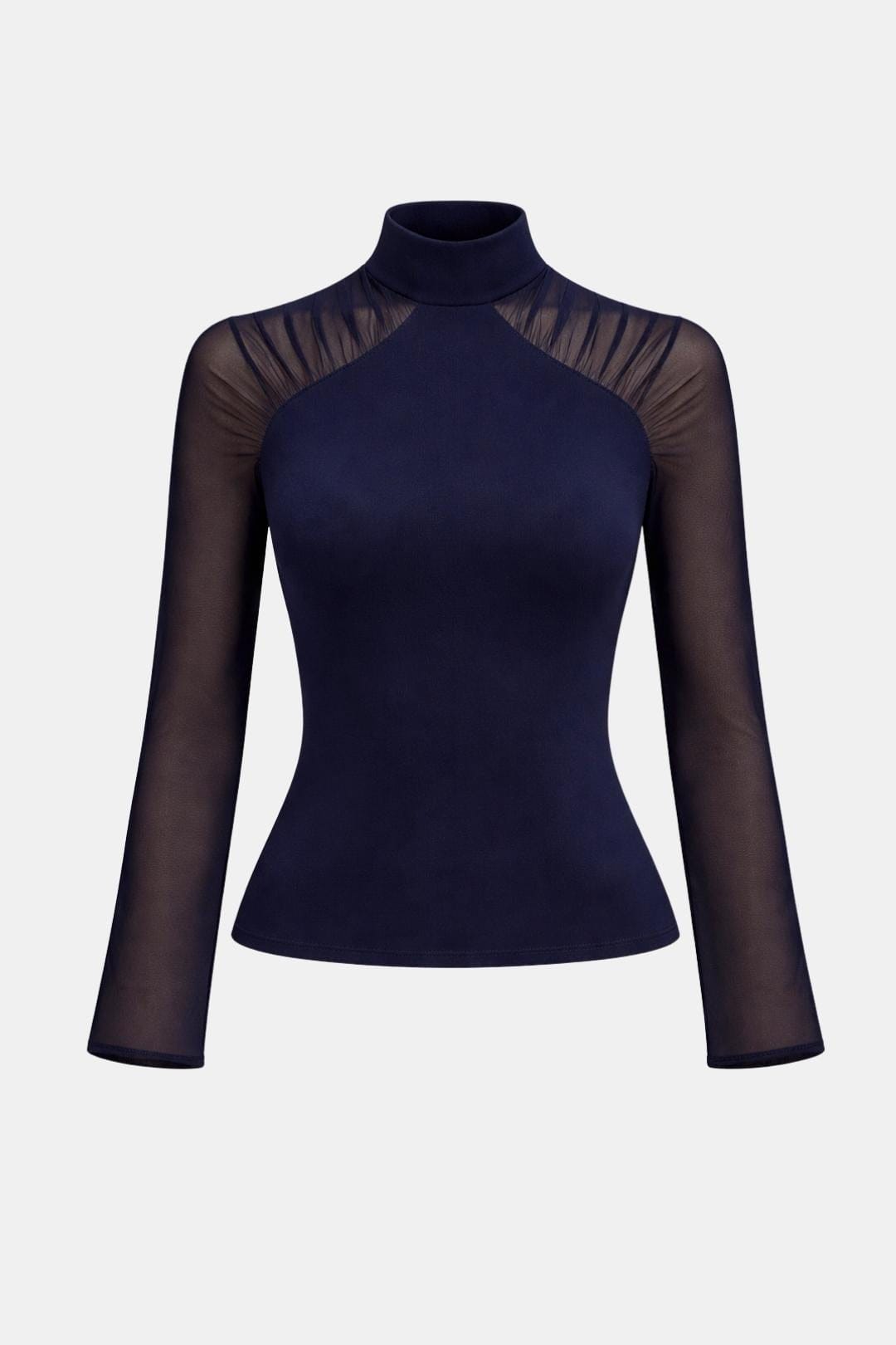 Caliana – Sheer Sleeve Fitted Blouse