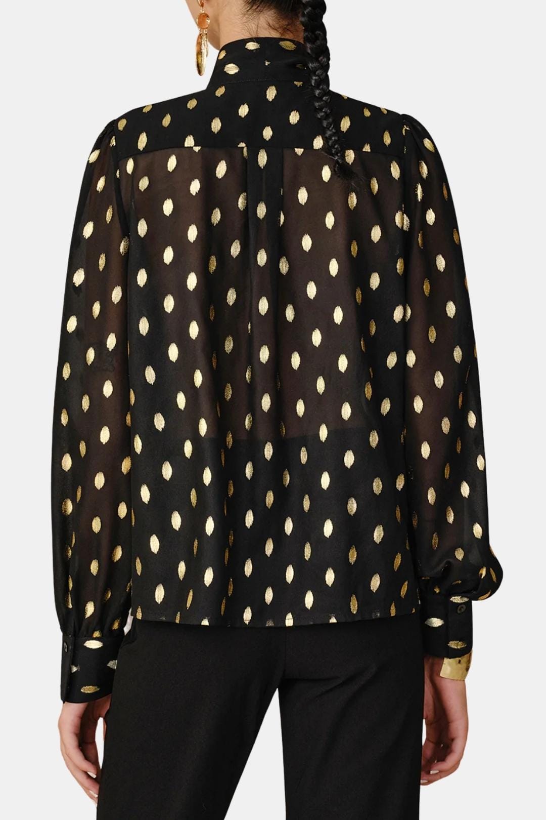 Ismera – Polka Dot Bow Neck Blouse