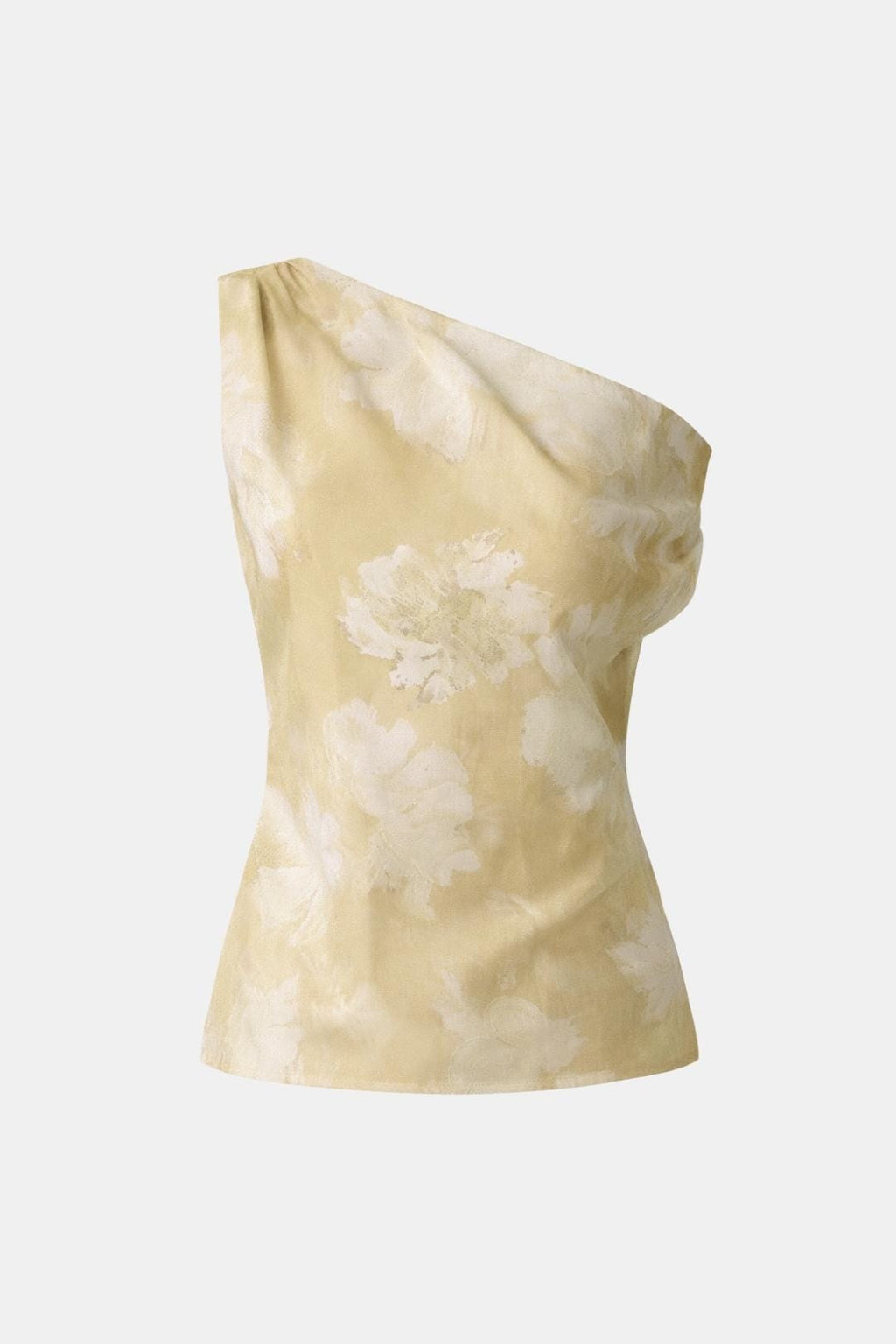 Marixa – One-Shoulder Floral Satin Top