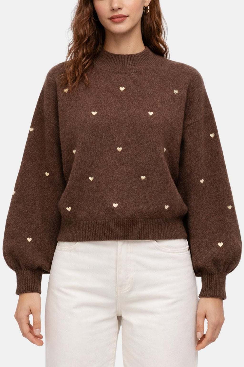 Nella – Heart Pattern Knitted Sweater