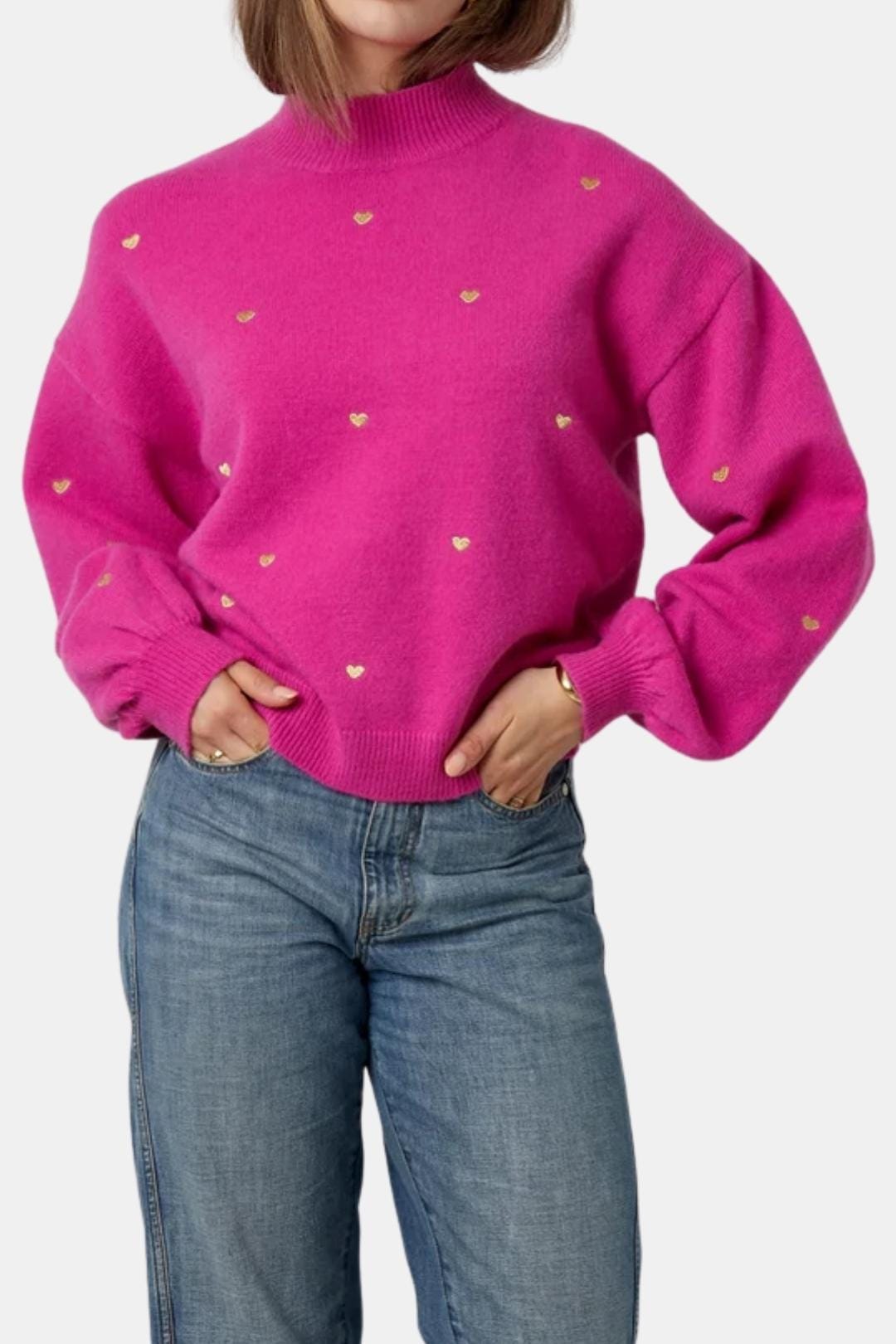 Nella – Heart Pattern Knitted Sweater