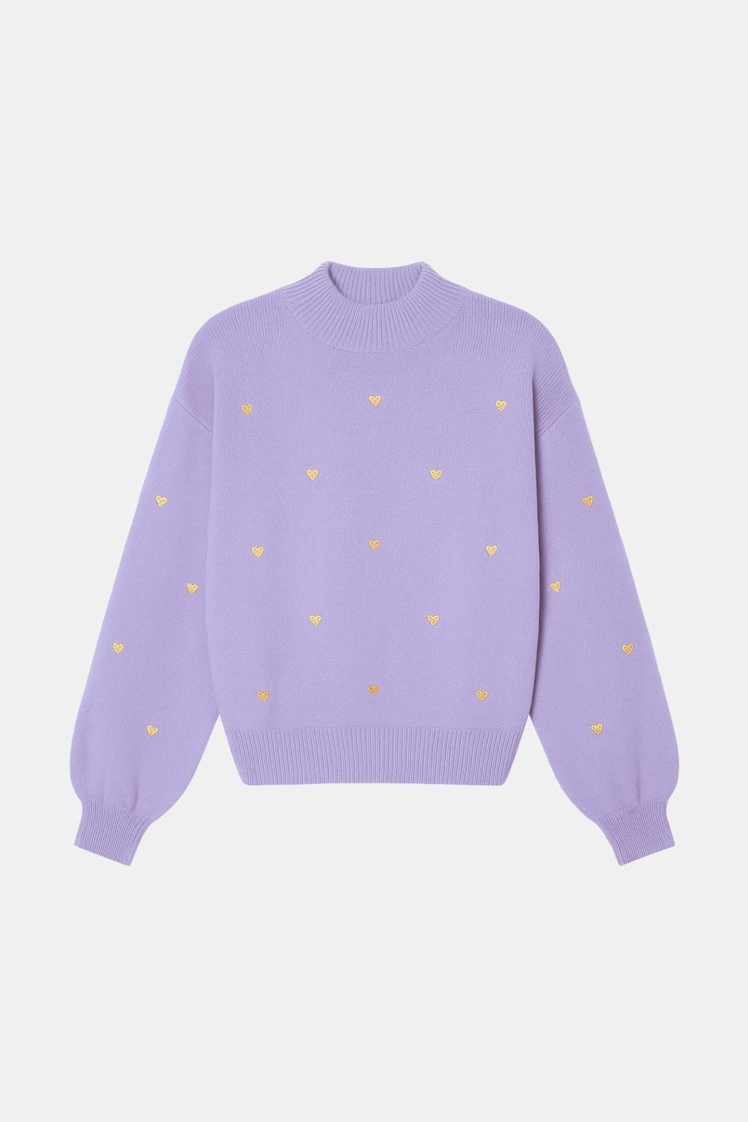 Nella – Heart Pattern Knitted Sweater