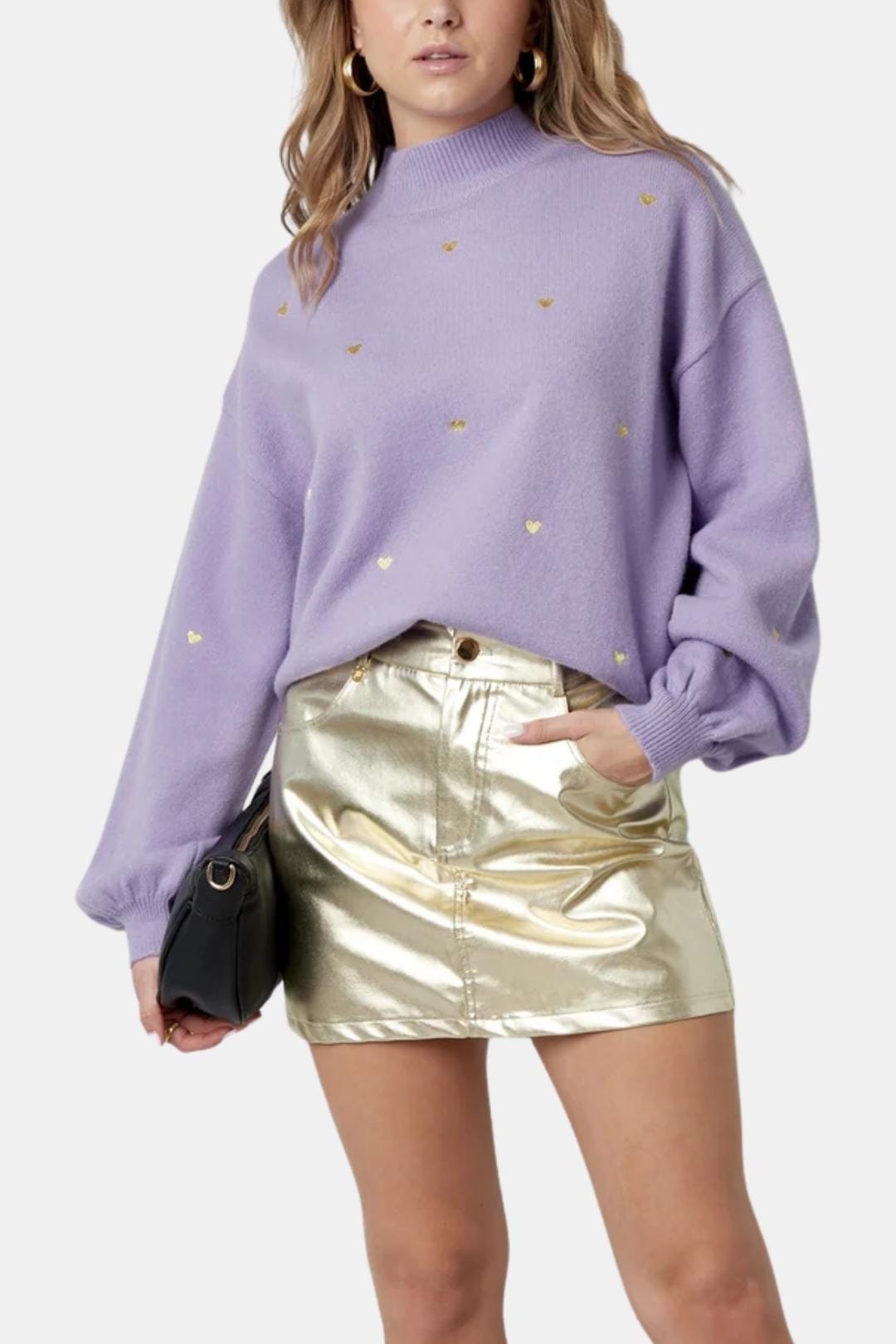 Nella – Heart Pattern Knitted Sweater