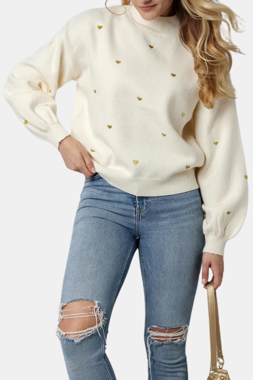 Nella – Heart Pattern Knitted Sweater