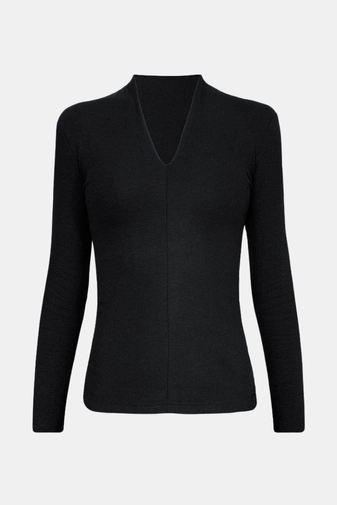 Niana – Solid Long Sleeve Knit Top