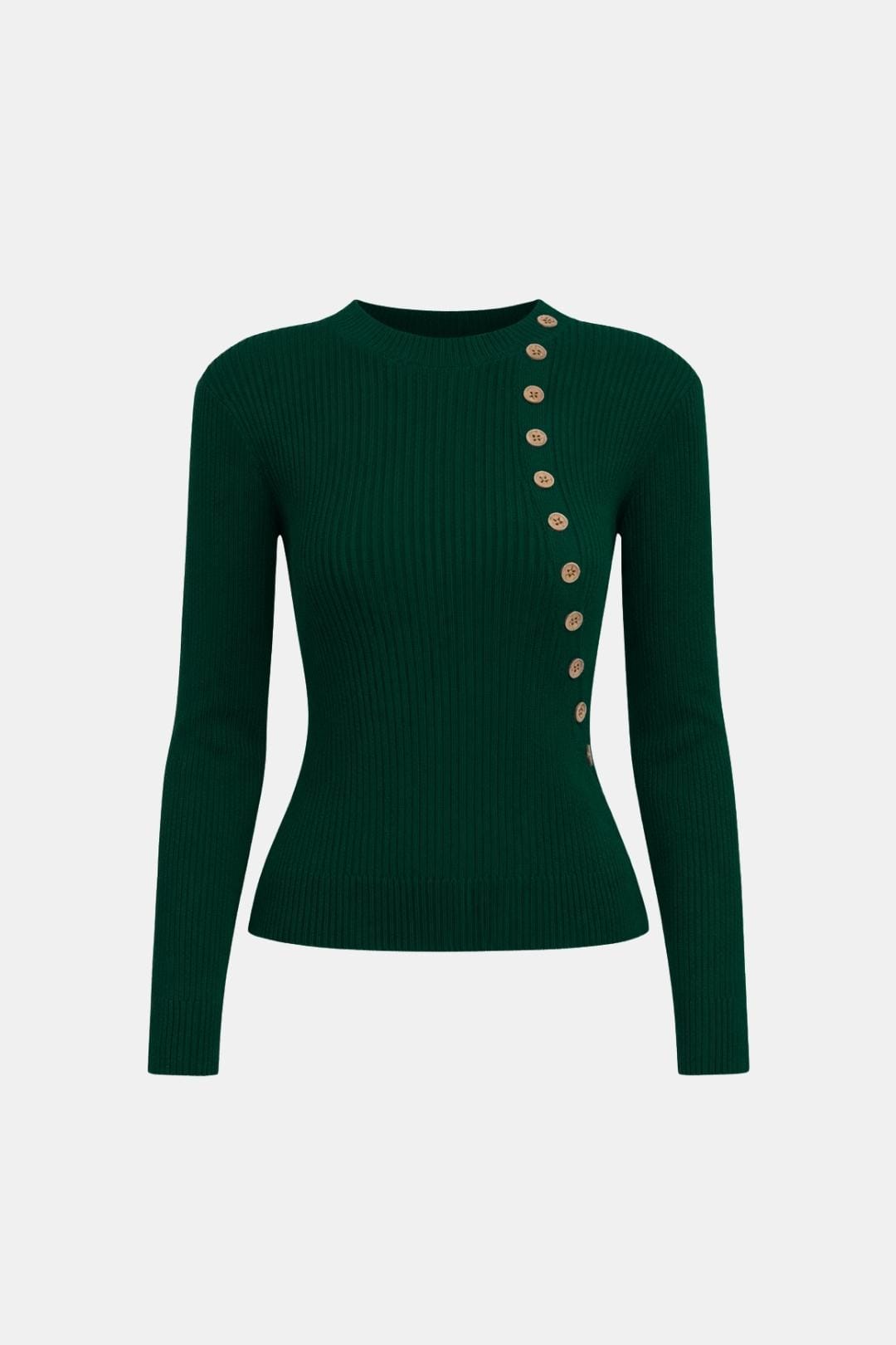 Nyssa – Mock Neck Ribbed Knit Top