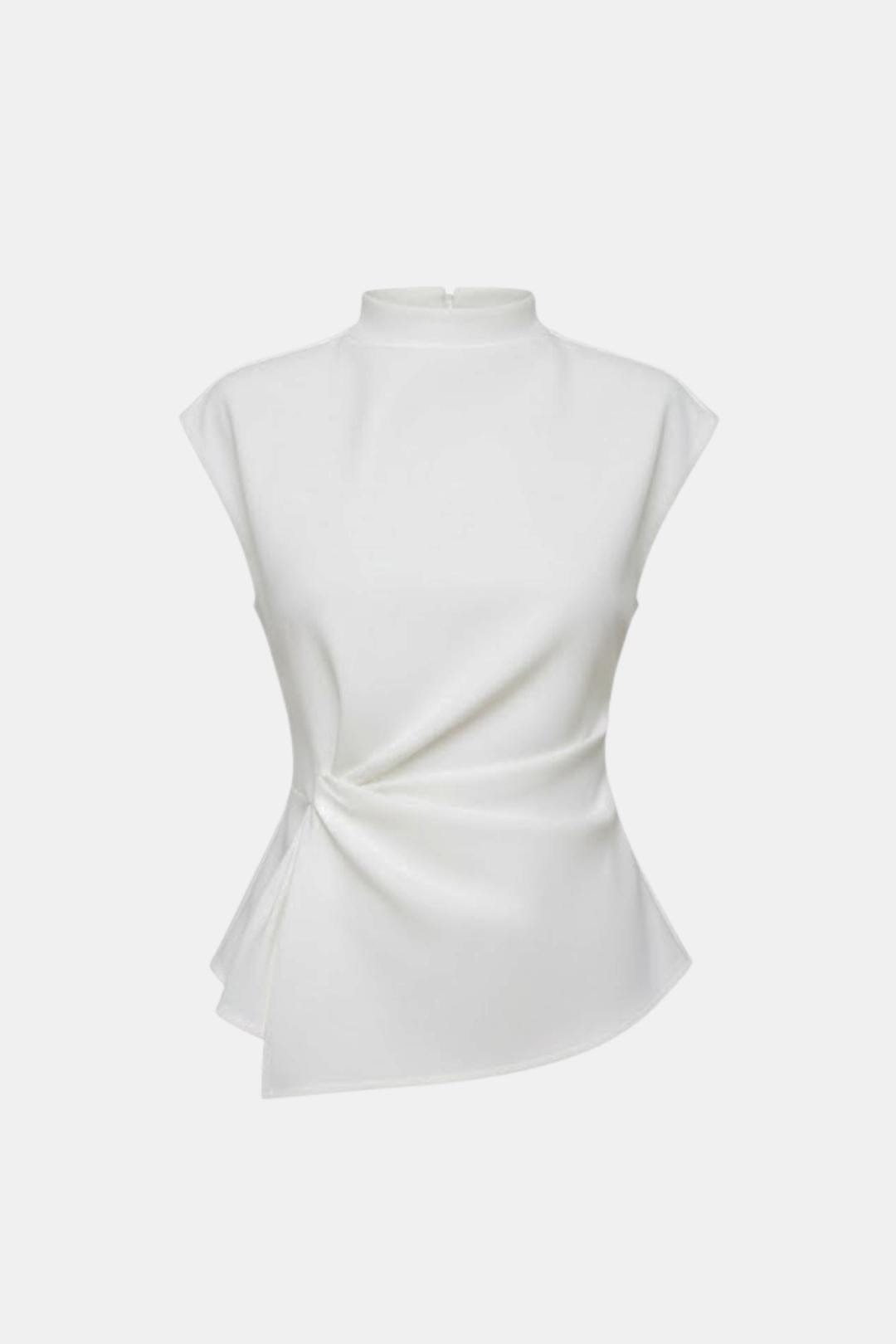 Orvella – Ruched Waist Sleeveless Top