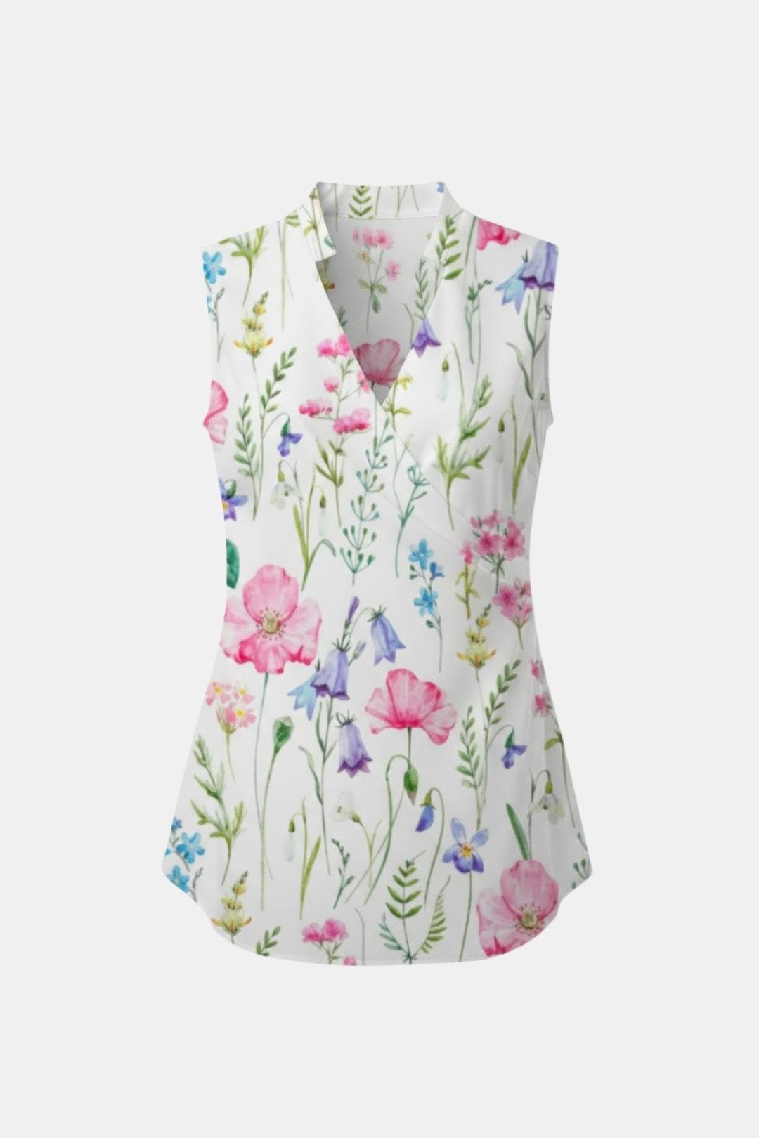 Peggy – Sleeveless V-Neck Wrap Top