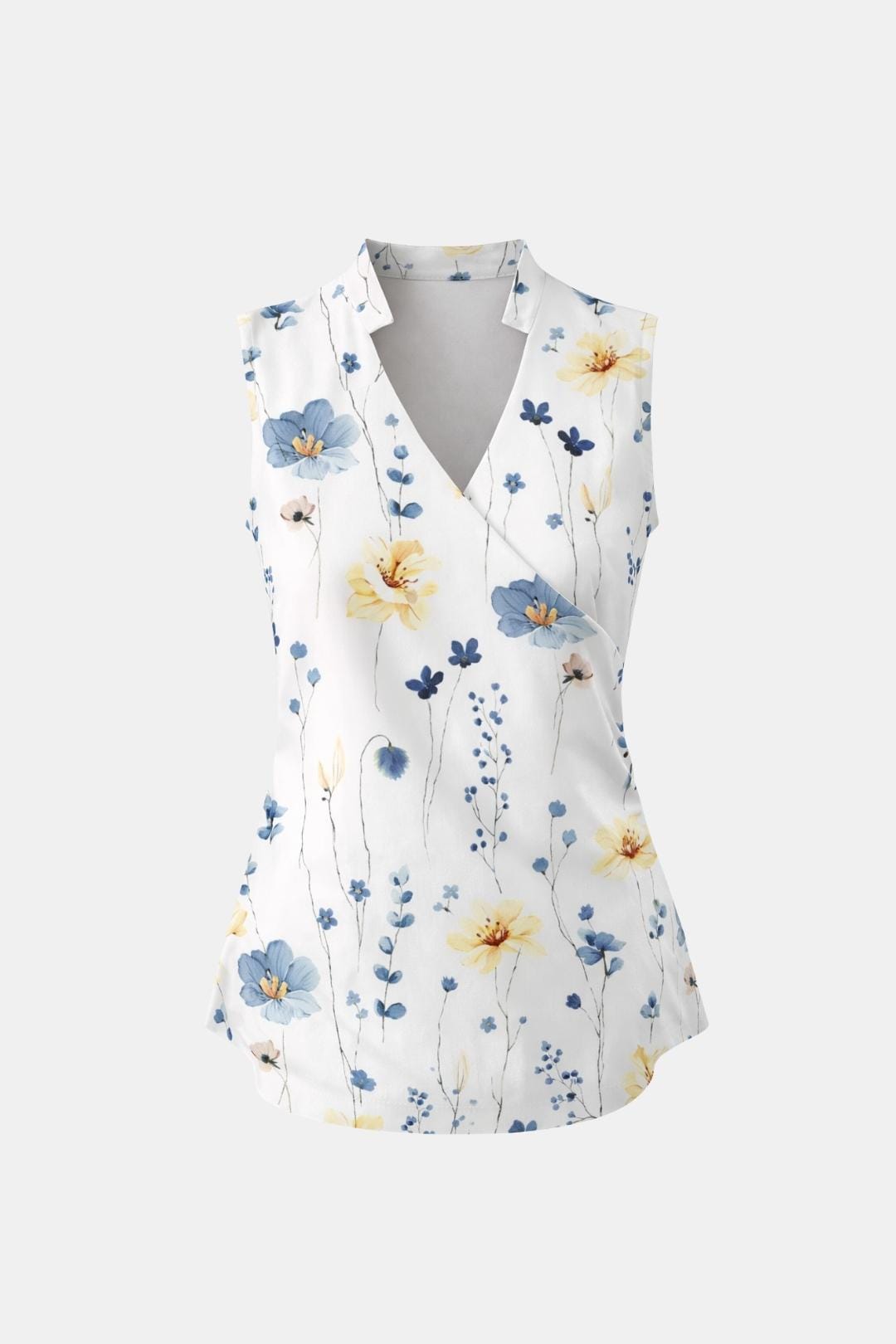 Peggy – Sleeveless V-Neck Wrap Top