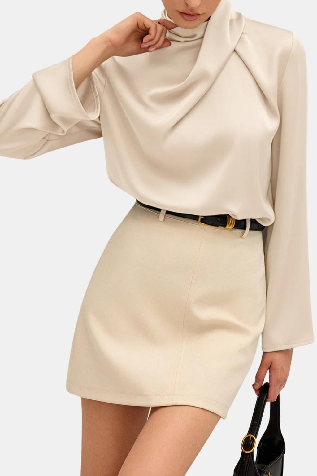 Ravella – Draped High Neck Blouse