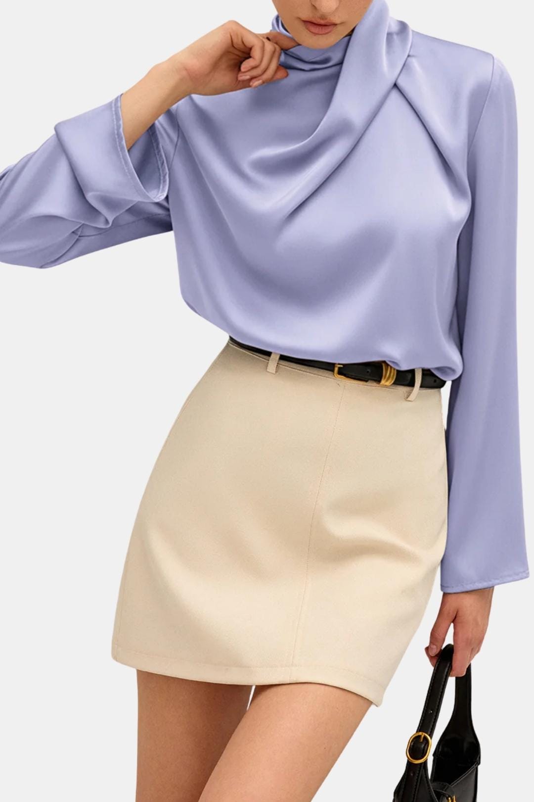 Ravella – Draped High Neck Blouse