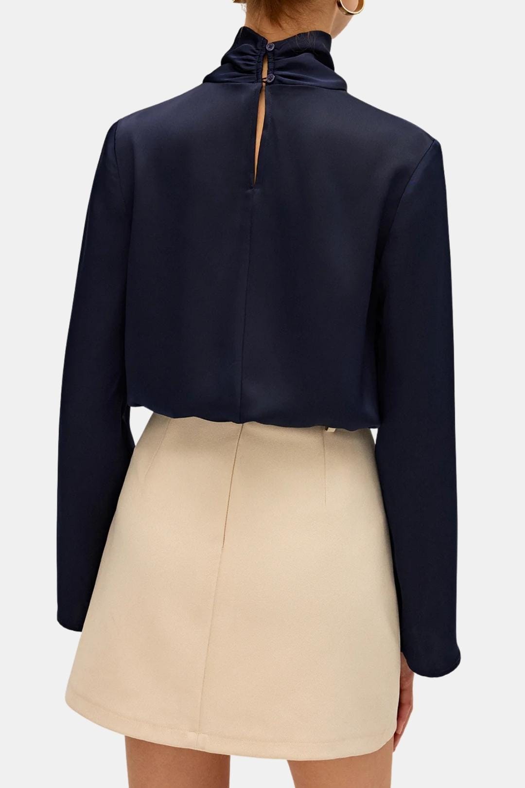 Ravella – Draped High Neck Blouse