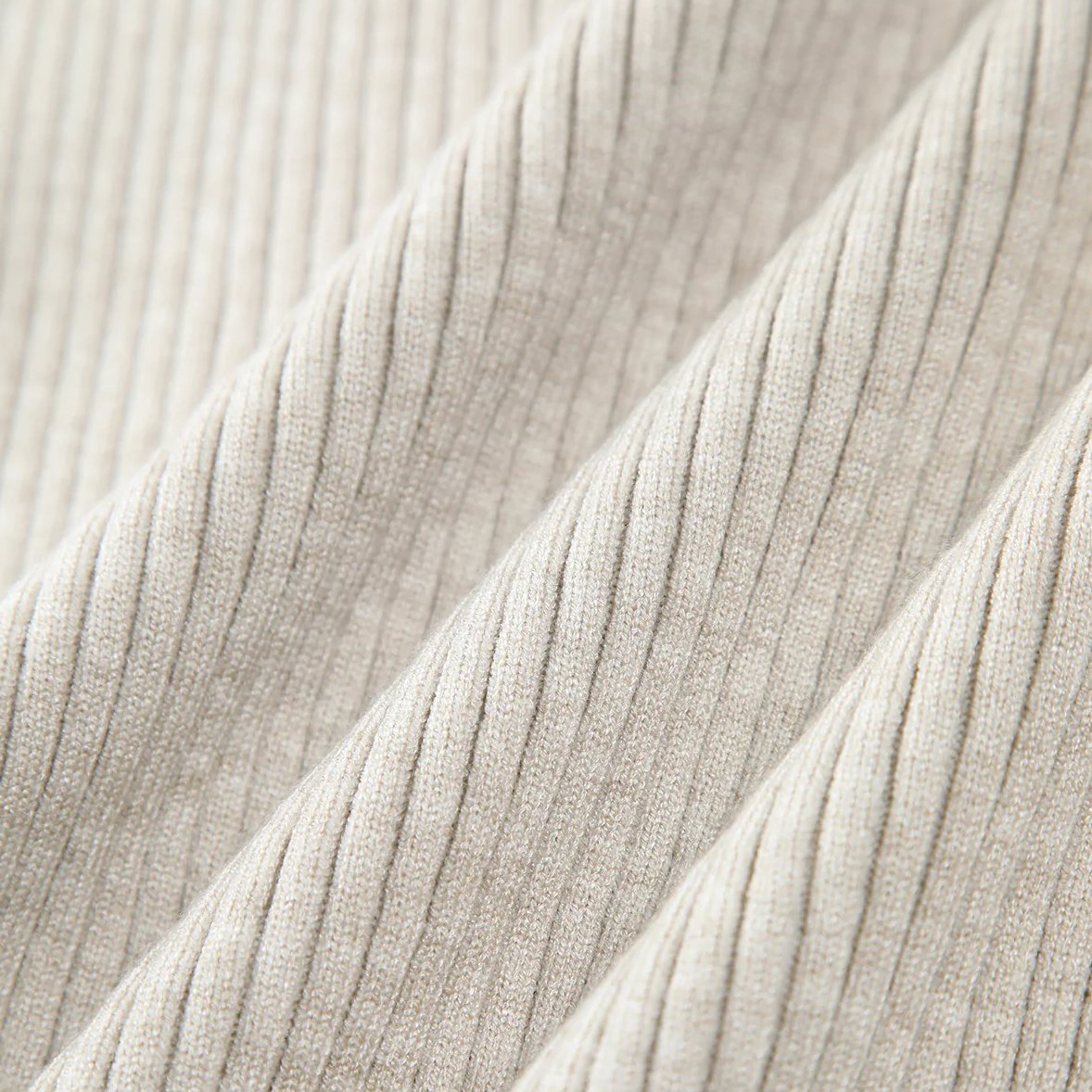 Ribbed Turtleneck Knee Sweater Dress