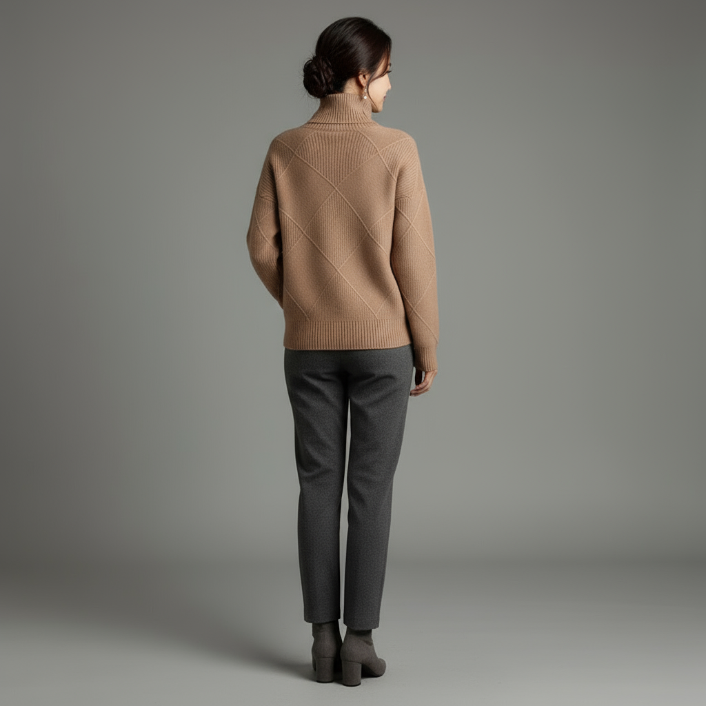 Emily | Diamond Knit Cashmere Sweater