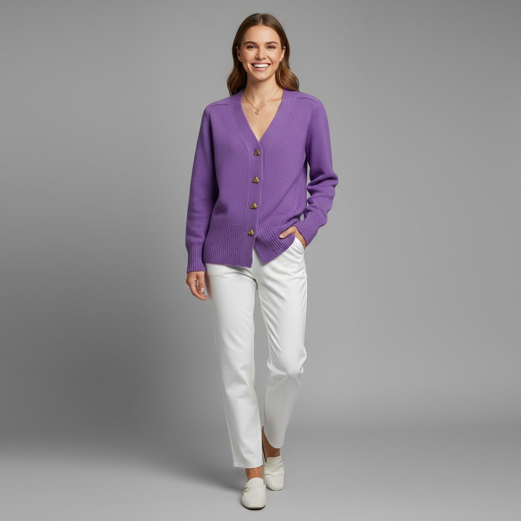 Meya | Cardigan with Heart Shaped Buttons