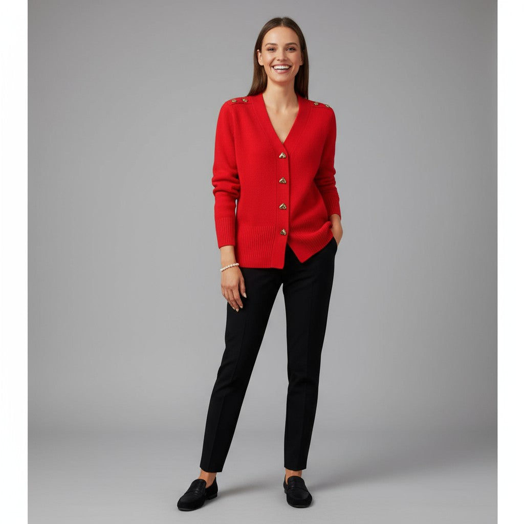 Meya | Cardigan with Heart Shaped Buttons