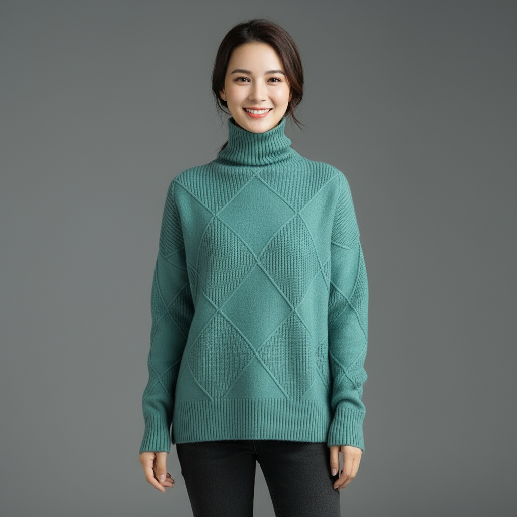 Emily | Diamond Knit Cashmere Sweater